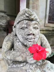 Traditional Balinese style statue in close up © Bali N Lens Service