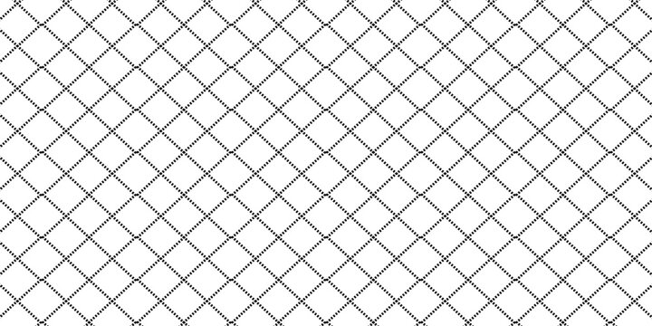 Seamless basketball net pattern, black and white geometric wire texture, abstract fishnet design for sports background. Flat vector illustration isolated on white background.