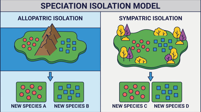 Speciation Allopatric Sympatric Isolation Model