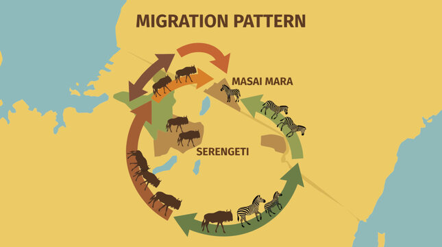 Migration Pattern African Wildebeest Biology