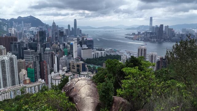 Landscape in Hong Kong during the typhoon time, China	