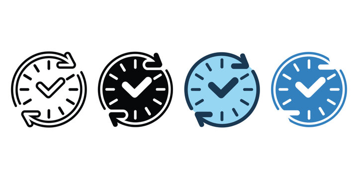 Consistency icon design, line, glyph, consistency, icon, routine, stabi flat styles representing routine, stability, steady progress, productivity, discipline, and business growth vector illustration.