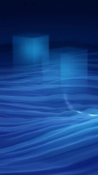 Abstract blue water flow background smooth liquid motion wallpaper digital wave texture dynamic light stream gradient energy abstract nature design