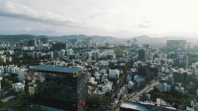 Modern Indian Tech City Aerial View | Smart City | 4K Cinematic