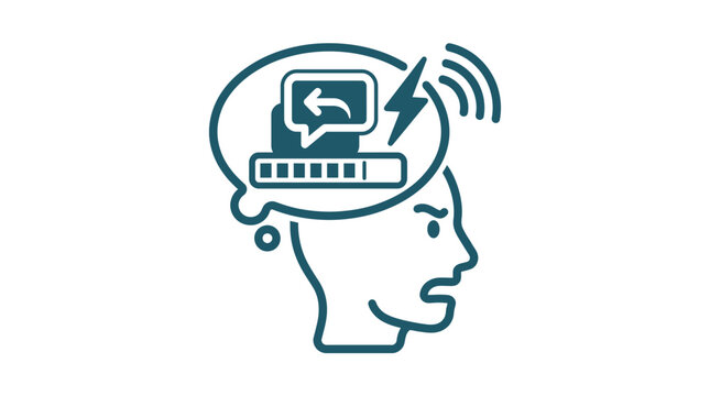 Mental processing and loading speed icon.