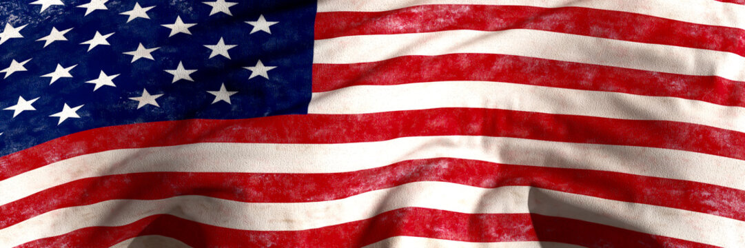 american flag waving in the wind