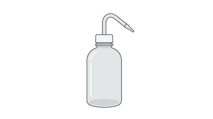 Obraz premium An empty bottle with a nozzle is shown clearly upright.