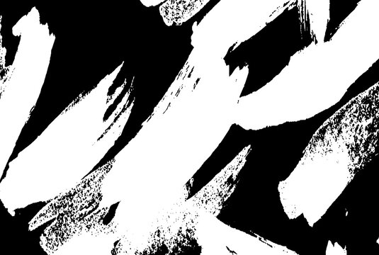 Seamless pattern with many paint strokes. Black and white horizontal background with brush strokes. Texture with dashes. dry brush strokes seamless effect