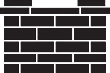 Brick wall background isolated on transparent background, seamless black pattern for texture or construction projects vector. © MstBeauty