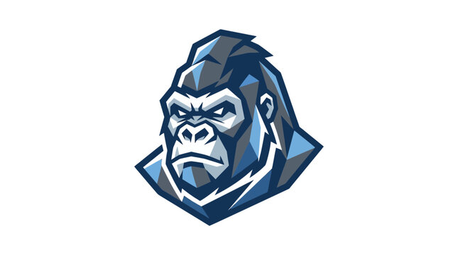 Powerful Gorilla Head Mascot Logo for Esports and Sports Branding Vector Illustration