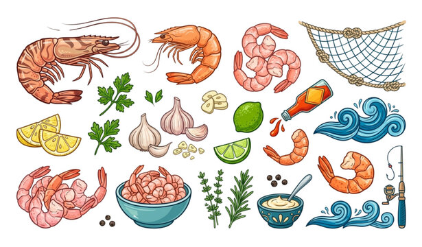 Premium Shrimp Vector Pack
