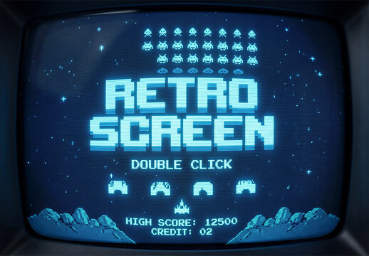 Retro Screen Mockup