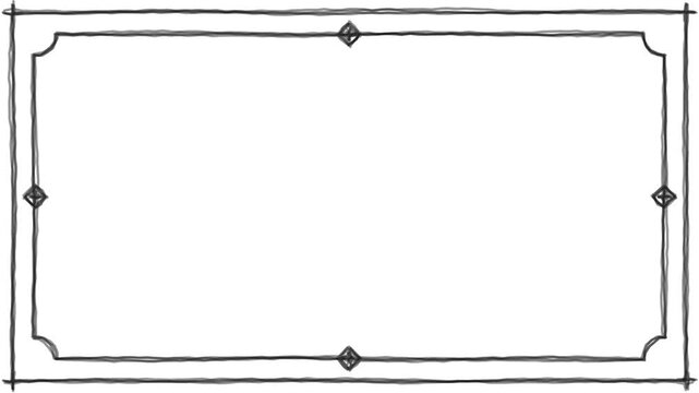 Sketchy Rectangular Frame Border Animation Loop