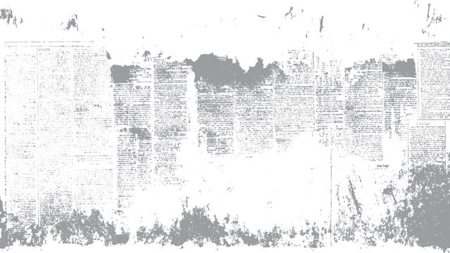 Abstract printed text block texture with worn paper effect