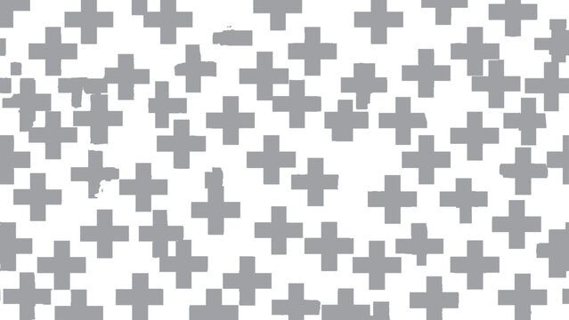 Abstract cross pattern dots logo with computational art design Generative geometric dot pattern with modern cross symbol