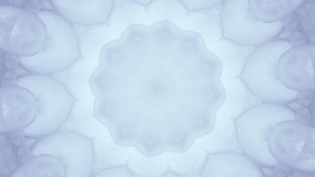 Blue ink radiating in close-up through milky water, forming mirrored occult geometry for psychedelic title sequences, mystic trailers, trance visuals, supernatural screens, and ritual media