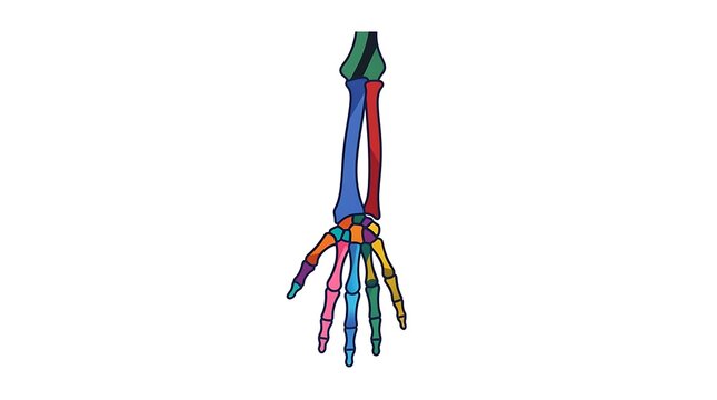 Human arm bone anatomy diagram