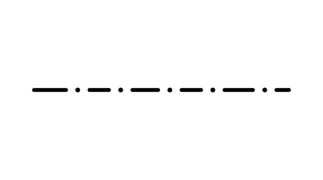 Morse Code Communication Concept - Dashes and Dots Line
