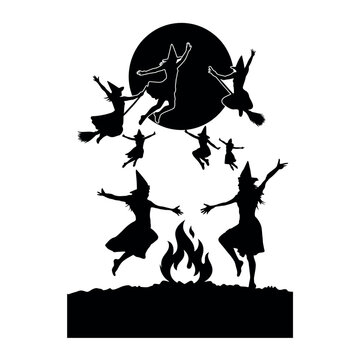 Witches' Sabbath Silhouette Spells, Shadows, and Sovereigns.eps