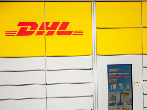 DHL parcel locker machine box, 18 December 2025, Poland