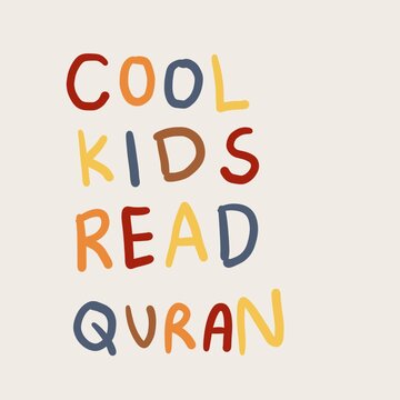  cool kids read quran islamic quote