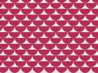 Overlapping Fan Scale Seigaiha Japanese Pattern Design © iushakovsky