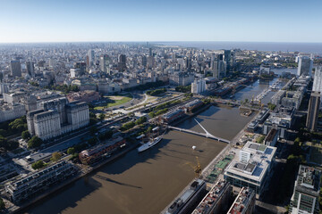 Aerial view of Puerto Madero, Buenos Aires, Argentina © Chenxiaoyang