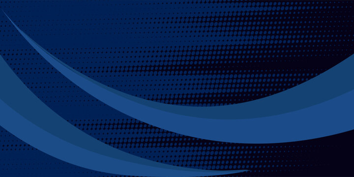 Vector blue line background curve element with black space for text and message design, overlapping layers