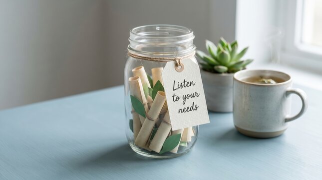 Self Care Jar with Ideas for International Self Care Day