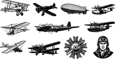 Woodworking and Carpentry Silhouette Icon Set with Hand Tools Woodturning Furniture and Craftsmanship.eps, © yousuf