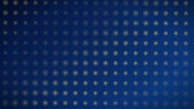 Ceplok Batik Inspired Nusantara Pattern Motion Background Loop 4K - Cobalt Citrus
