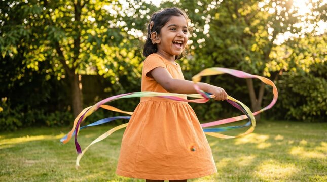 Joyful South Asian Girl with Cochlear Implants Celebrates Disability Pride Month