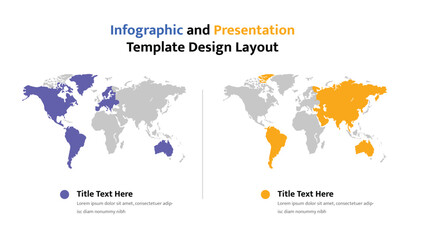 Two world maps showing global data and geographic information side by side © Depends_F