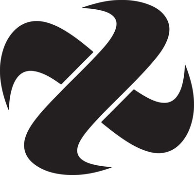 Black number 2 symbol