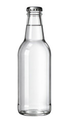 PNG Clear glass bottle isolated.