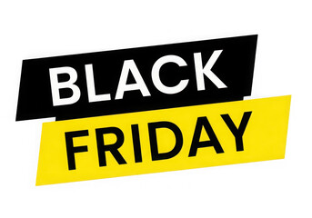 Fototapeta premium Black Friday bold text label isolated on transparent