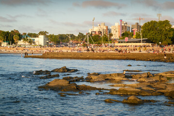 Naklejka premium Coastal scenery of Montevideo, Uruguay, South America