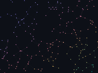 Fototapeta premium Connected Dots Plexus Mesh Digital Vector Pattern