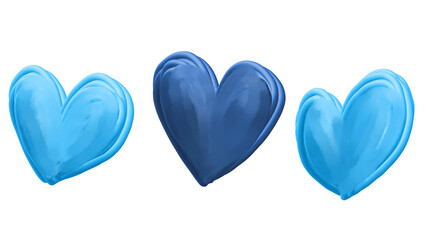 Fototapeta premium blue heart isolated on white