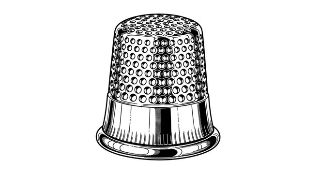 Silver Metal Sewing Thimble for Crafting and Tailoring