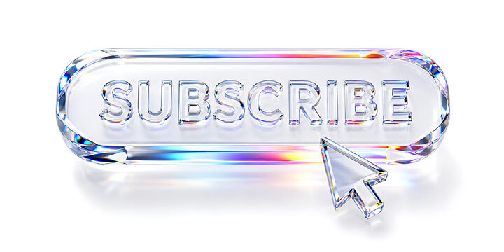 A shiny subscribe button with a cursor inviting users to subscribe online now