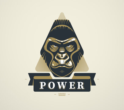 Powerful gorilla symbol representing leadership, authority, and dominance, designed for strong brands, corporate identity, and premium business positioning.