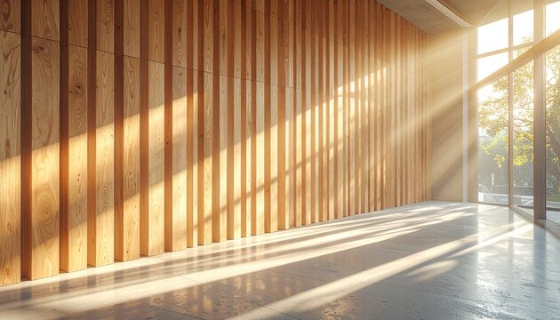 Close-up view of wooden fence slats in natural light.