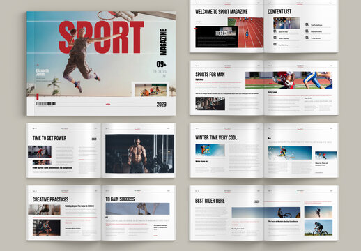 Sport Magazine Landscape Template