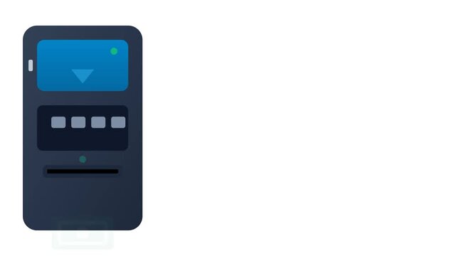 Modern ATM machine illustration for banking and finance