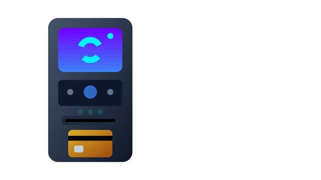 Modern ATM machine illustration for banking and finance