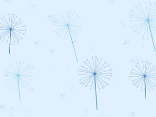 Obraz premium Whimsical Dandelion Blowball Gentle Breeze Design