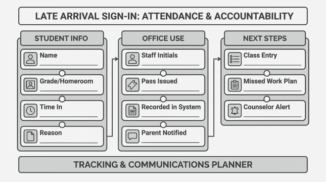 Back-To-School Attendance Sign-In Workflow Diagram