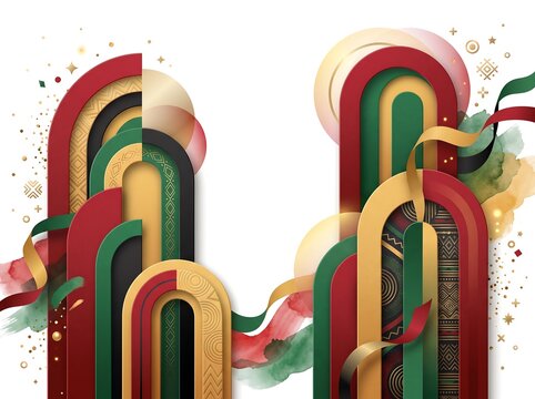 Abstract geometric arches and watercolor shapes background with geometric watercolor background abstract structure artistic creative decorative