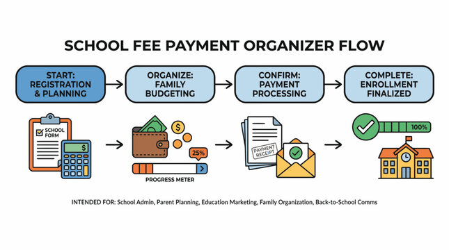 School Fee Payment Organizer Back To School Process Flow